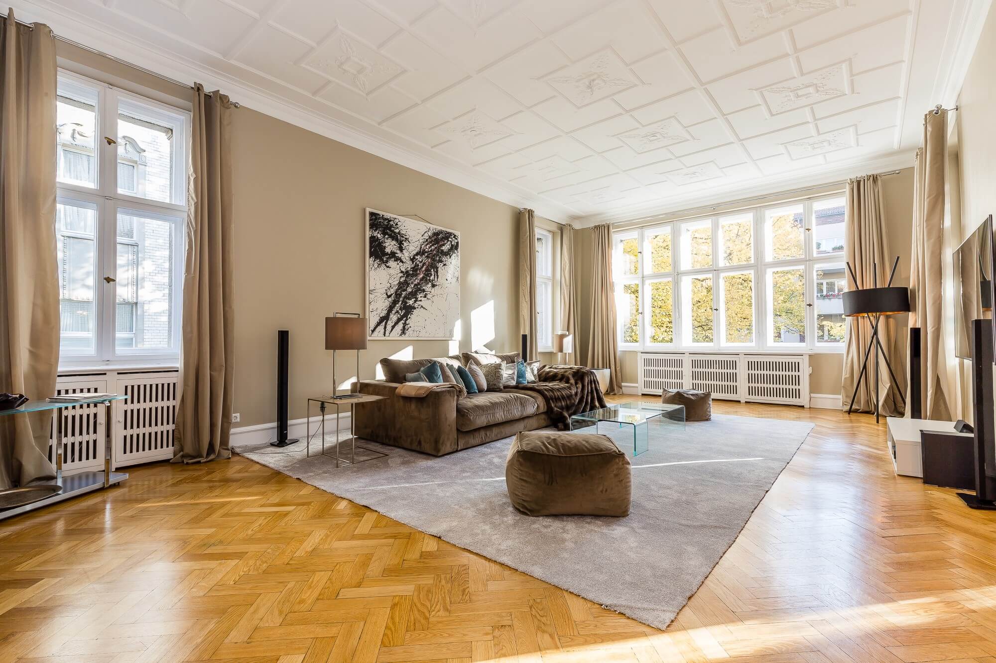 Wohnzimmer Wohnung Immobilienfotografie in Berlin